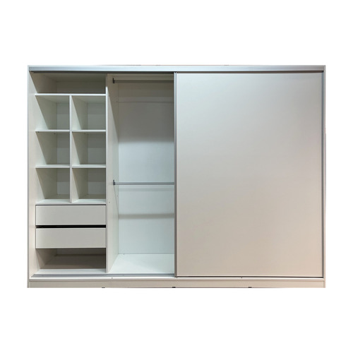 Placard Ropero Carpintería Rivadavia 240 x 180 - Puertas Corredizas - Perfileria de Aluminio Superior e Inferior