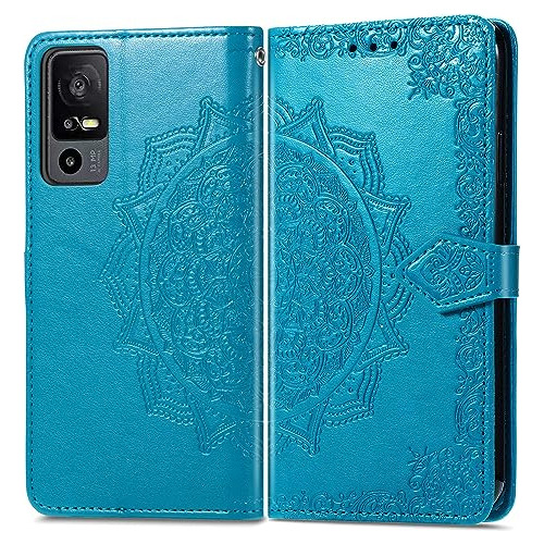 Funda Para Tcl 40 Xe 5g Mandala Flip Cover Cuero Blue