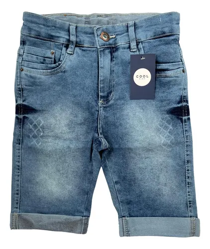 Bermuda jeans cheap masculina juvenil
