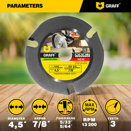 Cierra Circular Para Maderar Graff Speedcutter 4 ½ Disco Par