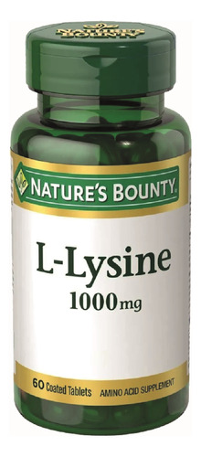 Suplemento Nature's Bounty L-lysine 1000mg 60 Tabletas