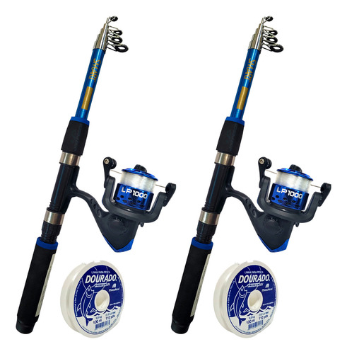 Kit De Pesca Duplo Vara + Molinete Albatroz