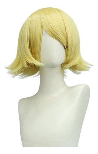 Vocaloid Kagamine Rin Halloween Cosplay Peluca Corto Pelo 