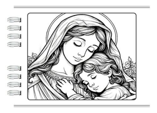 Livro De Colorir Nossa Senhora , Estilo Boobie Goods -50 Pg