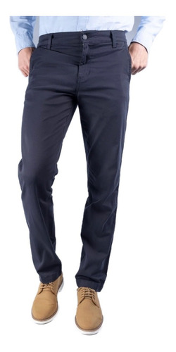 Pantalón Recto Gabardina Strech Oggi Jeans Chinos De Hombre