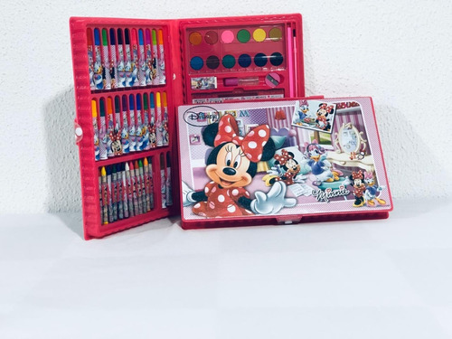 Estojo Infantil Maleta De Pintura 86 Peças - Minnie Mouse