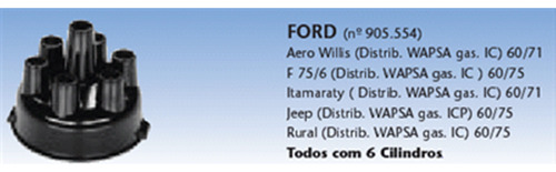 Tapa Distribuidor 6 Cil. Ford Jeep Willys (ech276)