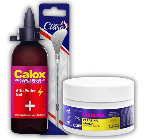 Kit Spa Pés Calox Gel Esf.lixapéx Parafina Argan Com Bisturi