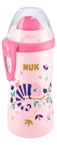 Vaso antifugas para bebé de 300 ml con tapa rosa Animal Nuk