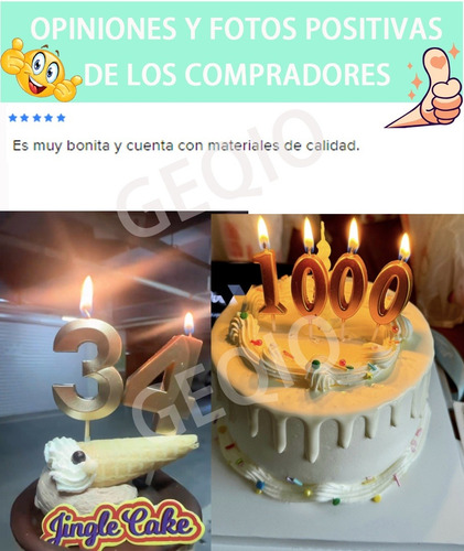 Velas Números Para Cumpleaños Pastel, Fiesta Y Aniversario