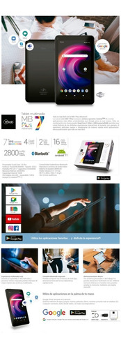 Imagen 5 de 5 de Tablet Mb7 Plus Advanced Multimedia 7' 2g+16gb / Mlab - 9095