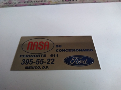 Placa Ford Agencia Nasa