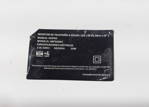 Pantalla Hk Pro Hkp32sm7 Solo Refacciones (Usado)