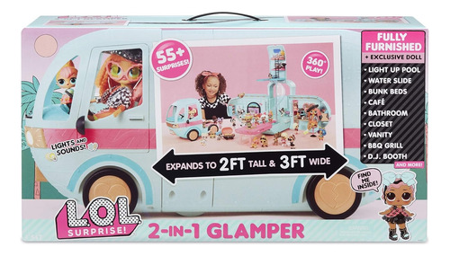 Lol Surprise Omg Glamper Camión Caravana Camper Luz Y Sonido