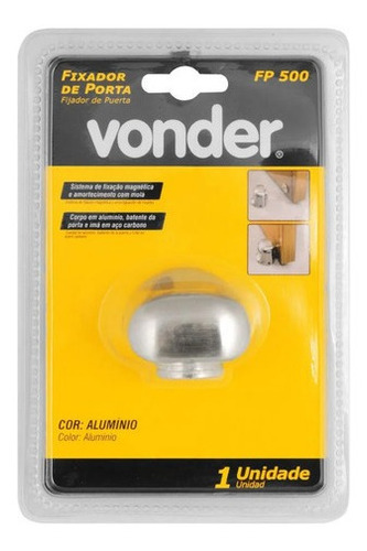 Imagem 7 de 7 de Fixador De Porta Magnético Alumínio Fp500 Vonder Trava