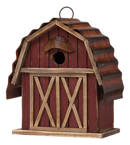 Glitzhome - Casa Rustica Para Pajaros (10.2 Pulgadas), Decor