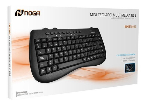 Mini Teclado Multimedia Pc Usb Cable Portatil Noga Nkb-78033