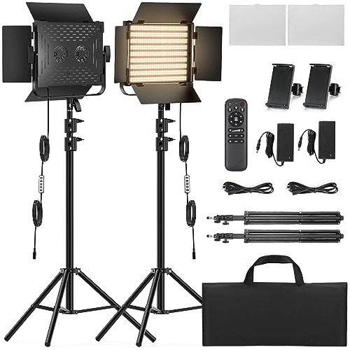 Rgb Fotografía Video Kit De Iluminación, 2 Pack 50w 946di