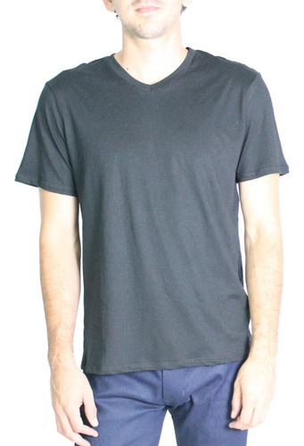 Camiseta Cuello V Liviana En Algodón Peinado Para Hombre