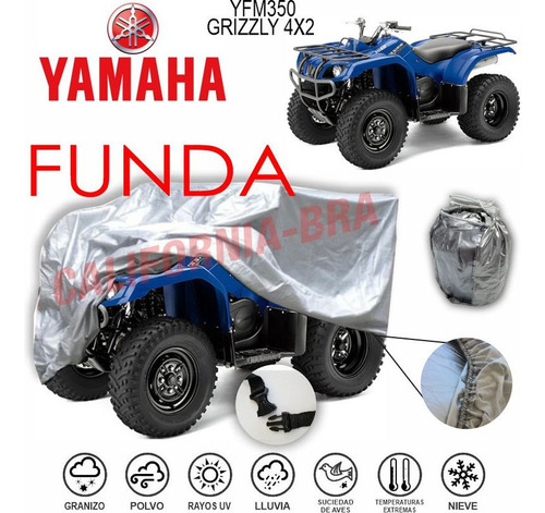 Cubre Cuatri Eua Broche + Ojillos Yamaha Yfm350 Grizzly 4 X2