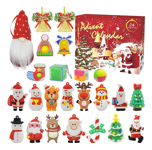 A 24 Piezas Mini Adornos Navideños, Para Manualidades