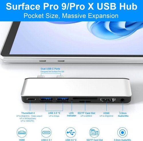 Estación De Acoplamiento Surface Pro 9, Accesorios Para Surf