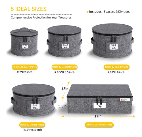 Conjunto De 5 Peças China Storage Containers Yearninghome Ci