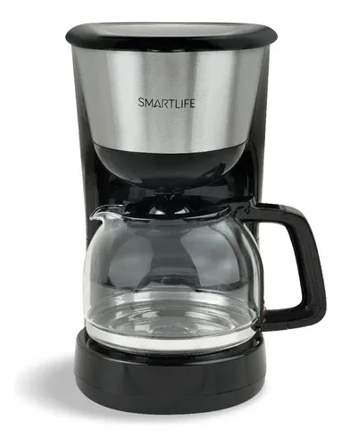 Cafetera Smartlife SL-CM4313 semi automática negra y acero inoxidable de filtro