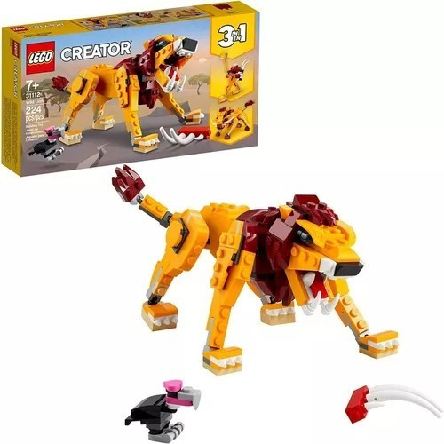 Imagen 3 de 12 de Lego Bloques Creator Animales Salvajes 3 En 1 31112 Cantidad De Piezas 224