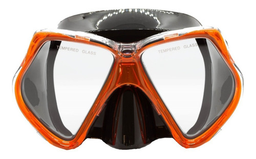 Máscara De Buceo Profesional Ankay Mantis Color Naranjo