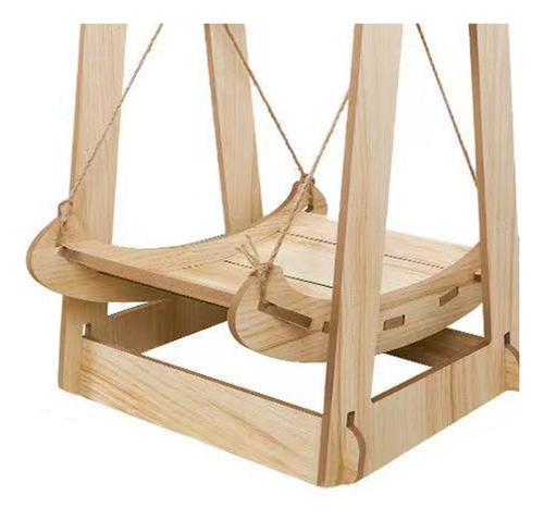 Hamaca De Madera Con Forma De Columpio Para Gatos, Estable,