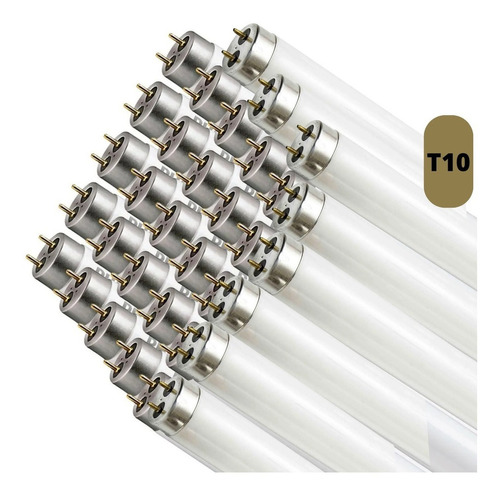 Lampada Fluorescente Tubular 40w T10 5000k Caixa 25 Peças Cor Da Luz Branco-frio 110v/220v (bivolt)