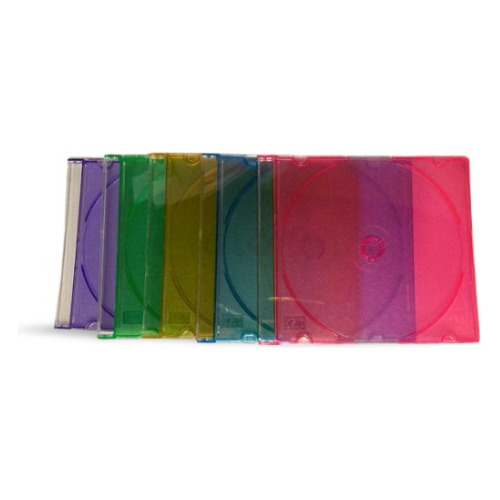 Caja P/cd Acrílica Slim Color Importadas X 100 Unidades Age