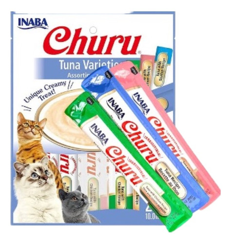 Inaba® Churu Variedades De Atún Para Gatos 20 Tubos 280grs