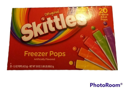 Bolis Skittles Freezer Pop Pack 20  Skitles  Congelar 