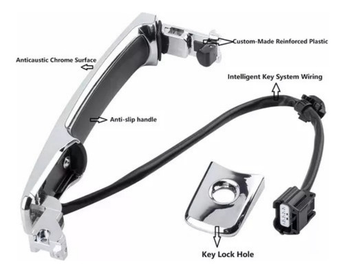 Manija Puerta Delantera Izquierda Nissan Roog Ue 2010-2013 Plateado Delantera