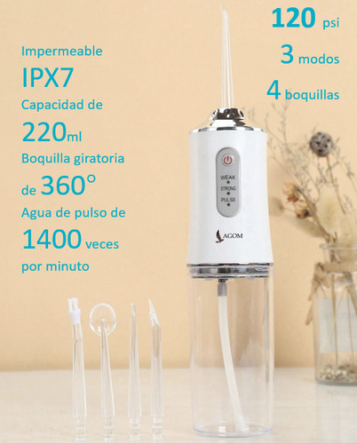 Irrigadores Bucales Orales Lagom Qa-001 Limpiador Eléctrico