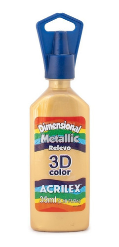 Imagen 2 de 3 de Pintura Acrilex Metallic Para Tela X 35 Ml X Unidad