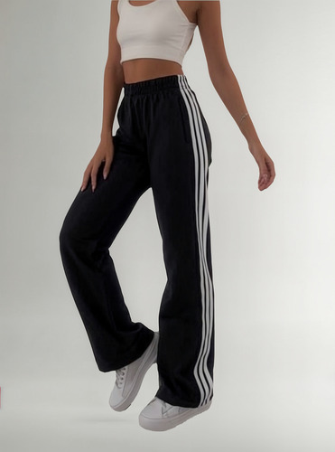 Pantalon Palazzo Darlon Tres Lineas Mujer Suave Calentito