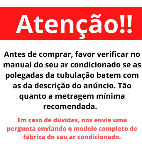 Kit Instalação Ar Condicionado Split 12.000 A 18.000 Btu 15m