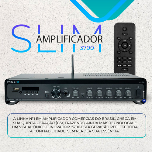 Aparelho Som Ambiente Frahm Bluetooth + 04 Caixas Jbl C521