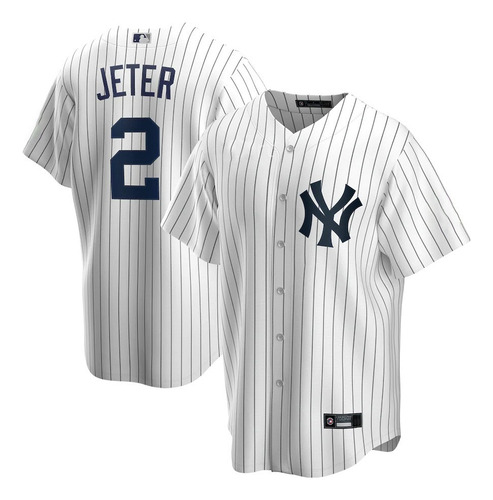 Jersey New York Yankees Derek Jeter Blanco Ch M G Xg 2xg 3xg