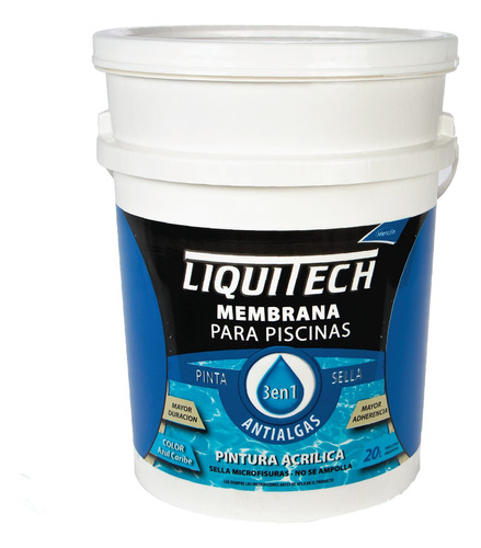 Membrana Para Piscinas Piletas Liquitech 20litros V. Colores