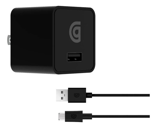 Cargador De Pared Griffin 1 Puerto Usb Punta Micro Usb Negro