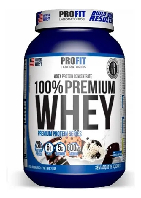 Whey Protein 100% Concentrado Premium 907g - Profit Labs Sabor Cookies