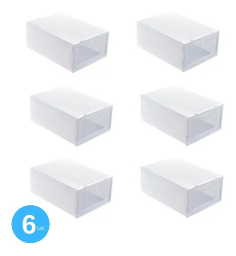 Imagen 3 de 7 de Pack 6 Caja Para Zapatos Organizador Armarble Apilable