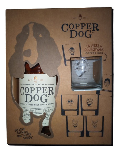 Whisky Copper Dog Con Vaso Bostonmartin