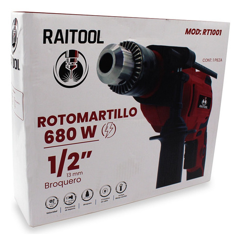 Kit Taladro Esmeriladora Alta Potencia Raitool Rt-0102