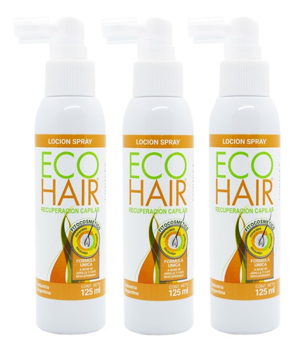 Eco Hair X3 Loción Spray Anticaída Crecimiento Capilar Local