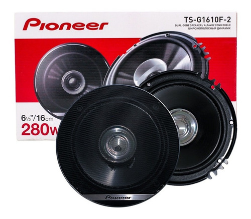 Parlantes Cono Doble Pioneer 280w 6,5 PuLG Ts-g1610f El Par